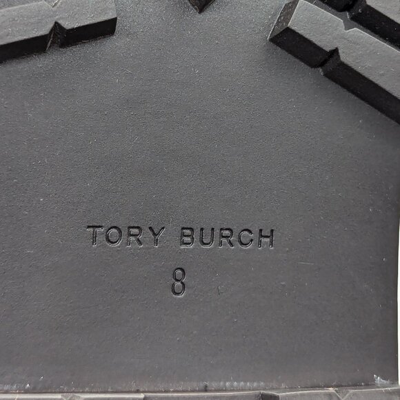 Tory Burch Women Benton Chelsea Stretchy Burgundy Leather Lug Ankle Boots sz 8 - Picture 8 of 11